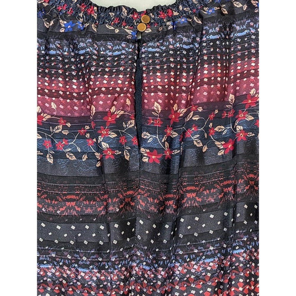 Kensie Midi Dress Womens 14 Rainbow Boho Whimsigoth Cottagecore Garden Party - Picture 5 of 11